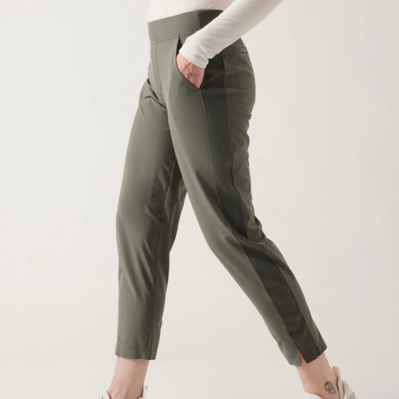 Athleta Brooklyn Mid Rise Ankle Pant Jogger Green size 8 - Picture 1 of 9